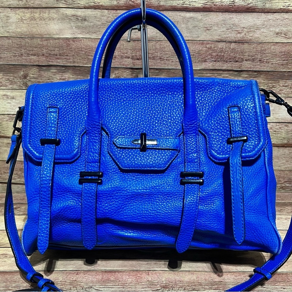 Rebecca Minkoff Blue Satchel with Structured Design